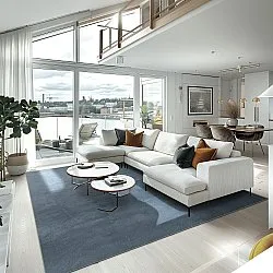 Tapete Wilton - Artena (cinza azulado)