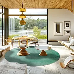 Tapete redondo - Artena (verde claro)