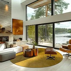 Tapete redondo - Artena (ocre)