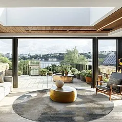 Tapete redondo - Arwen (azul/multi)