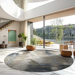 Tapete redondo - Arwen (azul/multi)