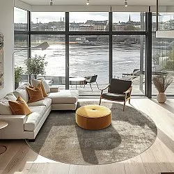 Tapete redondo - Lynton (marrom)