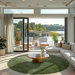 Tapete redondo - Lynton (verde)