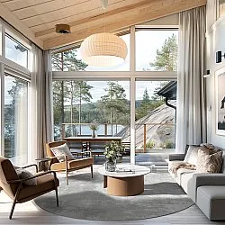 Tapete redondo - Lynton (cinza)