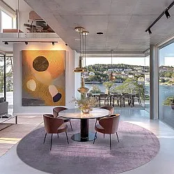 Tapete redondo - Lynton (roxo claro)