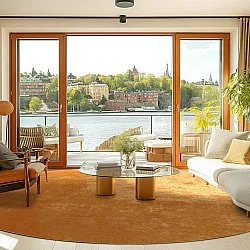 Tapete redondo - Lynton (laranja)