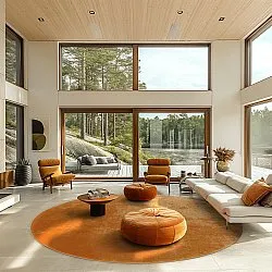 Tapete redondo - Lynton (laranja)