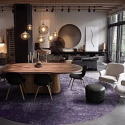 Tapete redondo - Lynton (roxo)