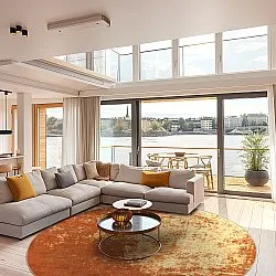 Tapete redondo - Lynton (terracota)