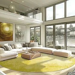 Tapete redondo - Lynton (amarelo)