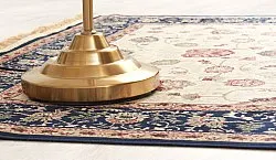 Tapete Wilton - Angelica (bege/azul-marinho)