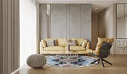 Tapete redondo - Mazzarino (azul/multicolorido)