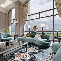 Tapete Wilton - Mazzarino (azul/multicolorido)