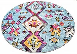 Tapete redondo - Misare (azul/multicolorido)