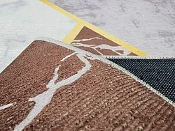 Tapete Wilton - Savino (cinza/branco/marrom)