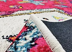 Tapete redondo - Misare (rosa/multicolorido)