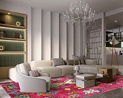 Tapete Wilton - Misare (rosa/multicolorido)