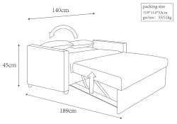 Poltrona-cama - San Francisco (bege)