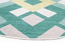 Tapete redondo - Temara (azul/multicolorido)