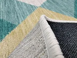 Tapete redondo - Temara (azul/multicolorido)