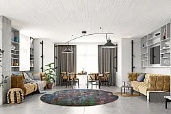 Tapete redondo - Aviano (multicolorido)