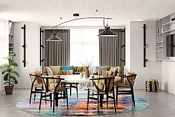 Tapete redondo - Levico (multicolorido)