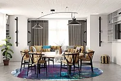 Tapete redondo - Tolosa (multicolorido)