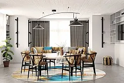 Tapete redondo - Vasto (multicolorido)