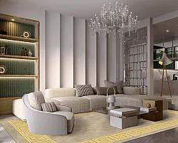 Tapete Wilton - Myra (bege/amarelo)