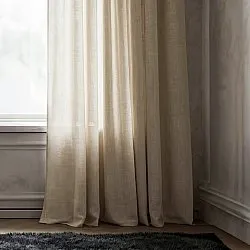 Cortinas Pack de 2 - Cortina de linho Noemi (bege)