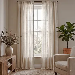 Cortinas Pack de 2 - Cortina de linho Noemi (creme)