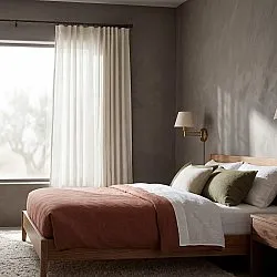 Cortinas Pack de 2 - Cortina de linho Noemi (creme)