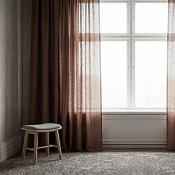 Cortinas Pack de 2 - Cortina de linho Noemi (marrom escuro)