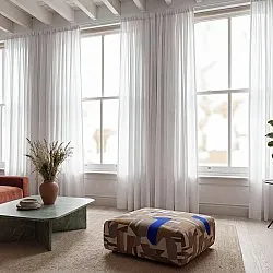 Cortinas Pack de 2 - Cortina de linho Noemi (branco)