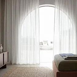 Cortinas Pack de 2 - Cortina de linho Noemi (branco)