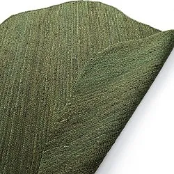 Tapete redondo irregular de juta - San Francisco (verde militar)