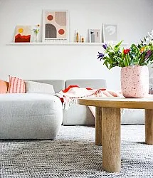 Tapete redondo - Otago (cinza/preto)