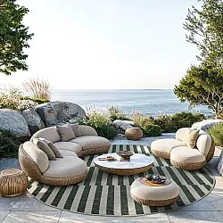 Tapete redondo - Indoor/Outdoor Otto (verde)