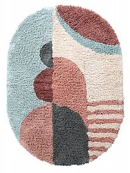 Oval matta - Tropea Natural Cotton Shaggy (multi)