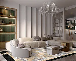 Tapete Wilton - Peri (preto/multicolorido)