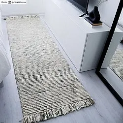 Tapete de lã - Plockton (cinza/branco/verde)