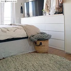 Tapete redondo - Plockton (cinza/branco/verde)