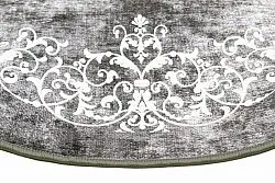Tapete redondo - Santi (cinza escuro/branco)