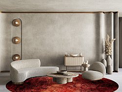 Tapete redondo - Wells (vermelho)