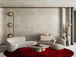 Tapete redondo - Frome (vermelho)