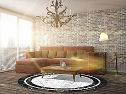 Tapete redondo - Amaliada (preto/branco)