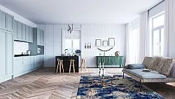 Tapete Wilton - Temima (azul)