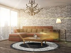 Tapete redondo - Tilos (preto/branco)