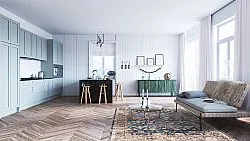 Tapete Wilton - Bouhjar (azul escuro/multicolorido)