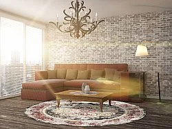 Tapete redondo - Javis (vermelho/multicolorido)